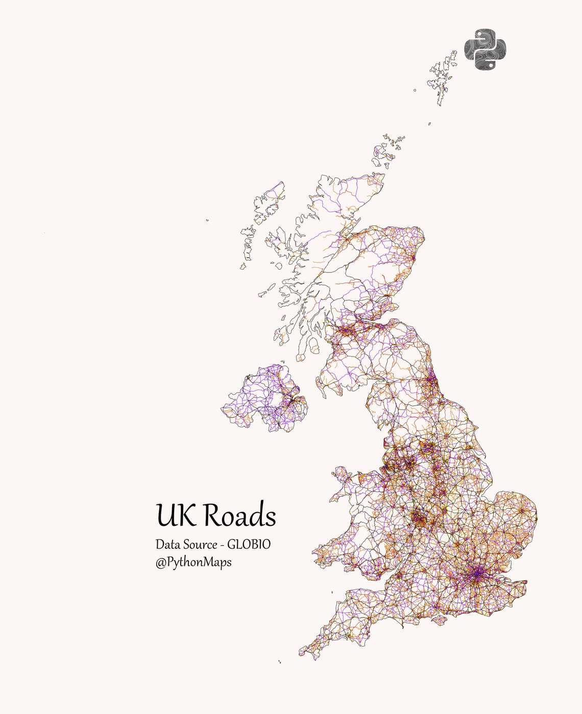 united kingdom map roads data visualization