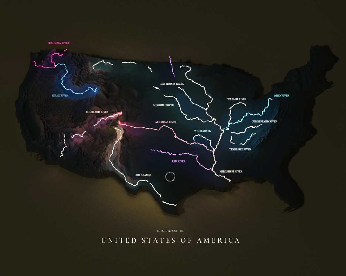 USA Rivers Visualization Data